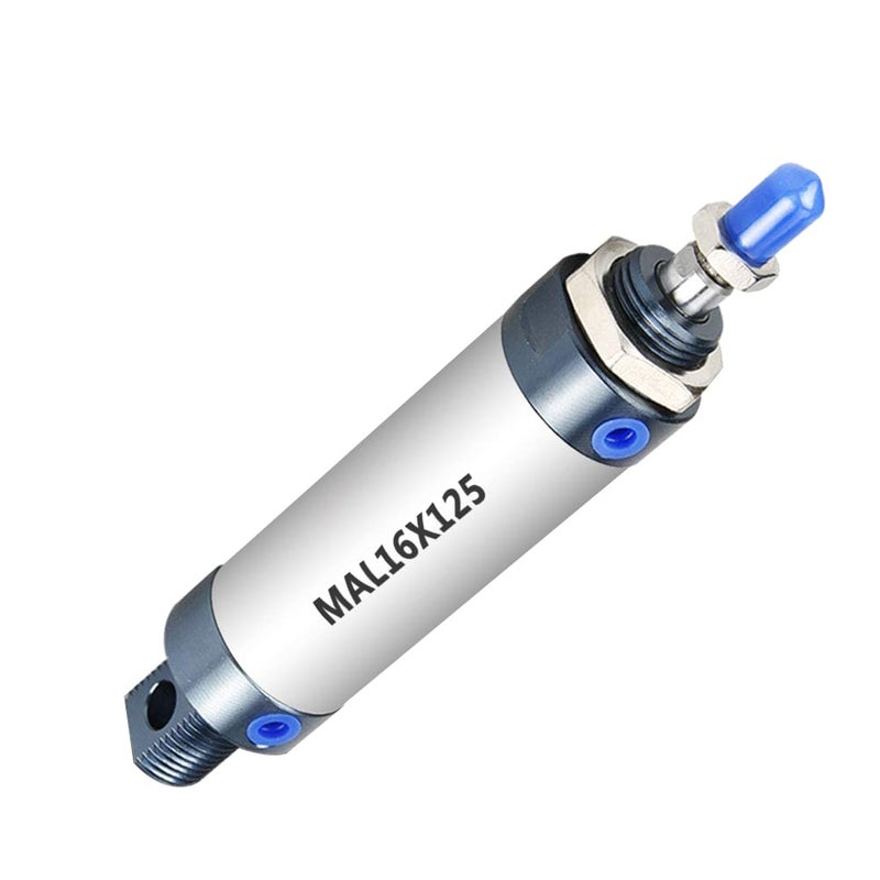 beduan Pneumatic Mini Air Cylinder MAL 16 x 125 Screwed Piston Rod Dual Action 16mm Bore 125mm Stroke - Image 1