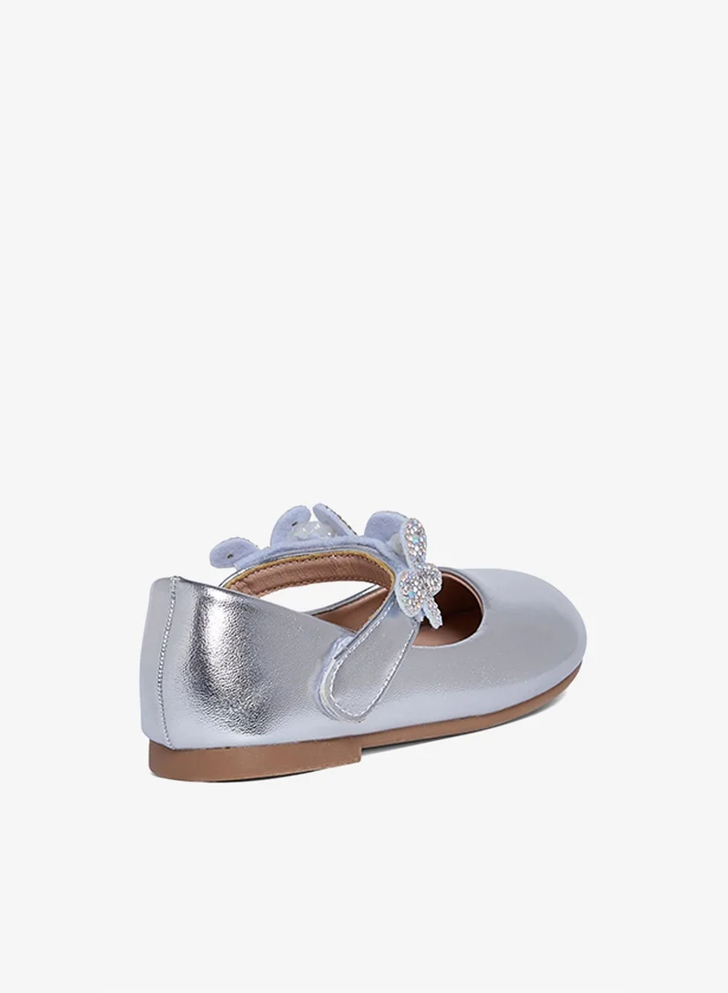 Geoomnii SILVER Geoomnii Infant Girls Ballerina Shoes – Soft Closed-Toe Flats for Baby Girls, Comfortable Daily Wear & Special Occasions for Women | Best Price UAE