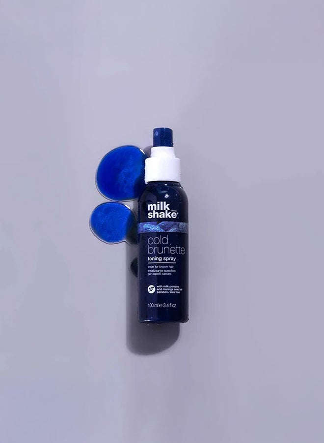 Milk Shake Toning Spray for Brunette Hair with Blue Pigment - Neutralizes Warm Red & Orange Tones, Hydrates & Strengthens for a Cooler, Deeper Hue (100 ml) - Image 4