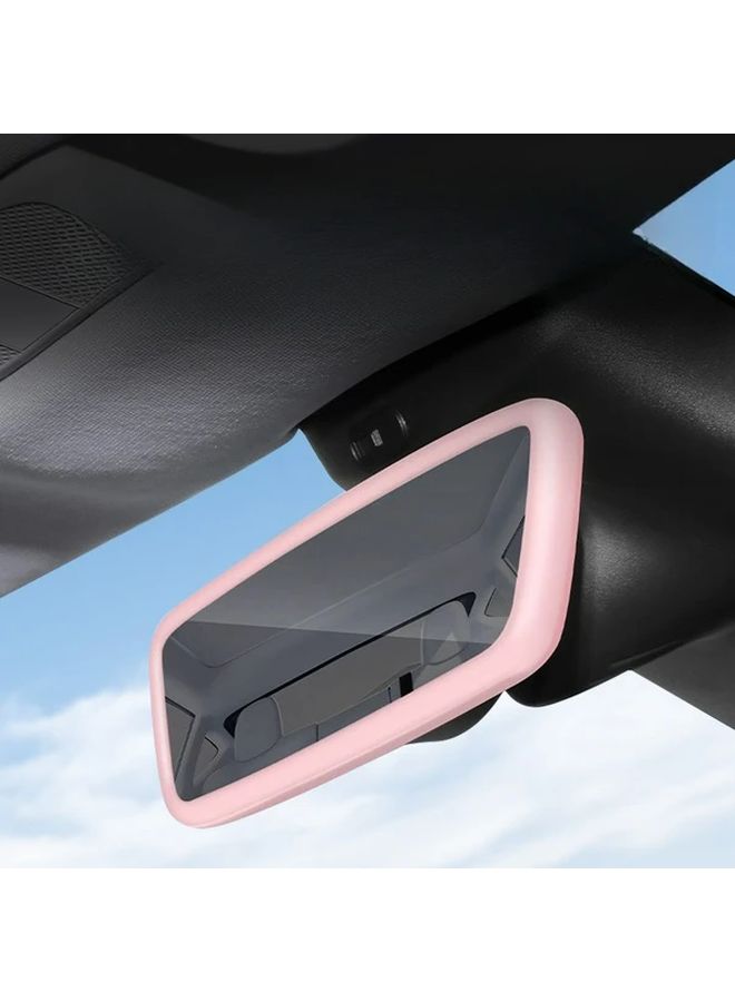 Pink Silicone Car Rearview Mirror Protective Cover Shockproof Anti Collision Frame - Image 4
