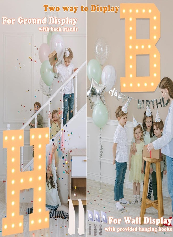 LOBOOM 3FT Marquee Mosaic Letters, White Giant Light Up Letters for Birthday Wedding Backdrop, Baby Shower Party Proposal Decoration, Pre-Cut Foam Frame - Image 3