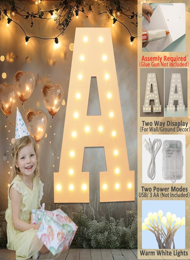 LOBOOM 3FT Marquee Mosaic Letters, White Giant Light Up Letters for Birthday Wedding Backdrop, Baby Shower Party Proposal Decoration, Pre-Cut Foam Frame - Image 2