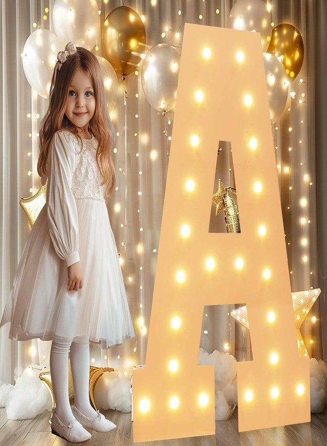 LOBOOM 3FT Marquee Mosaic Letters, White Giant Light Up Letters for Birthday Wedding Backdrop, Baby Shower Party Proposal Decoration, Pre-Cut Foam Frame - Image 1
