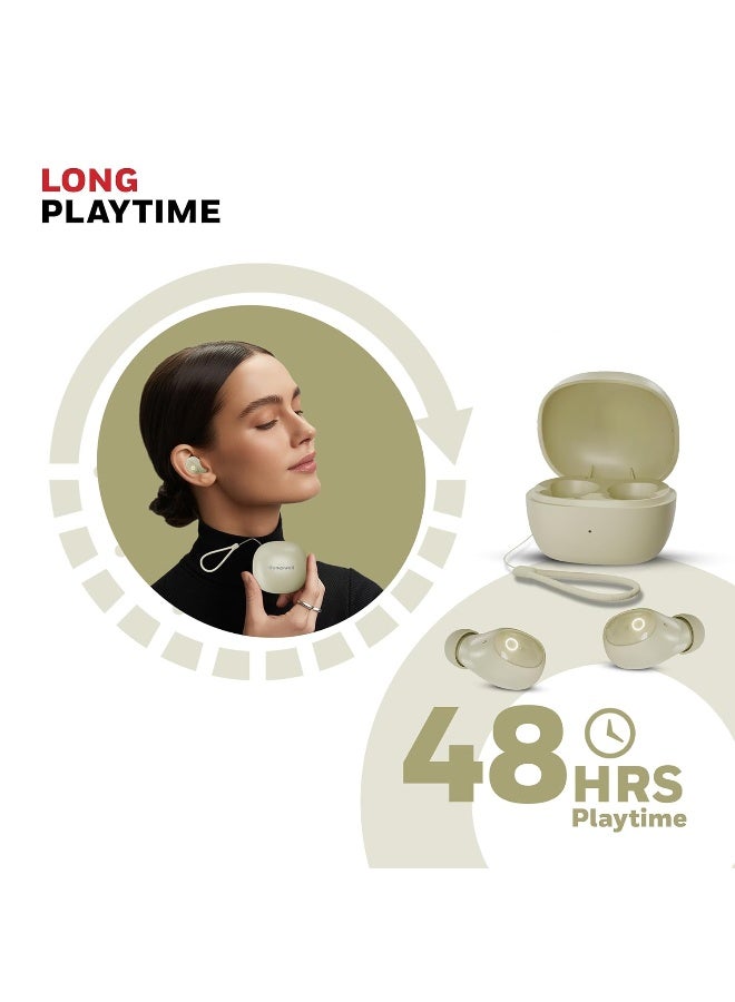 هوني ويل سماعات أذن بلوتوث Honeywell Moxie V1500 TWS مع 48 ساعة من وقت التشغيل، شحن سريع من نوع C، مقاومة للماء IPX4، بلوتوث V5.4، محركات 8mm*2، تحكم باللمس، مساعد صوتي، إلغاء الضوضاء - Image 3