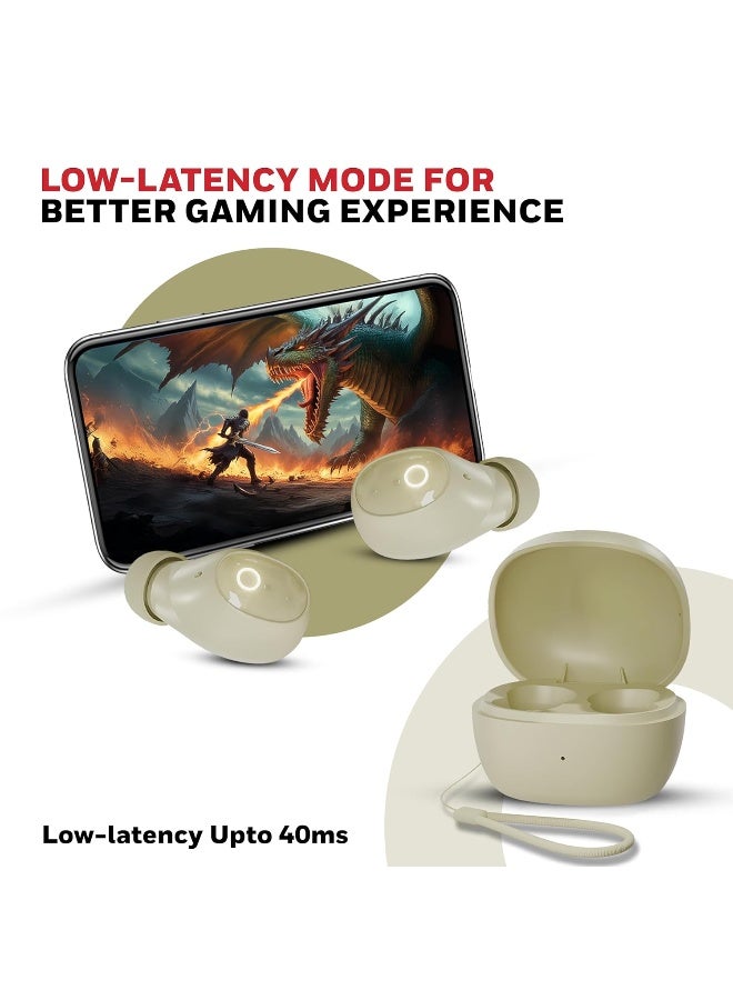 هوني ويل سماعات أذن بلوتوث Honeywell Moxie V1500 TWS مع 48 ساعة من وقت التشغيل، شحن سريع من نوع C، مقاومة للماء IPX4، بلوتوث V5.4، محركات 8mm*2، تحكم باللمس، مساعد صوتي، إلغاء الضوضاء - Image 5