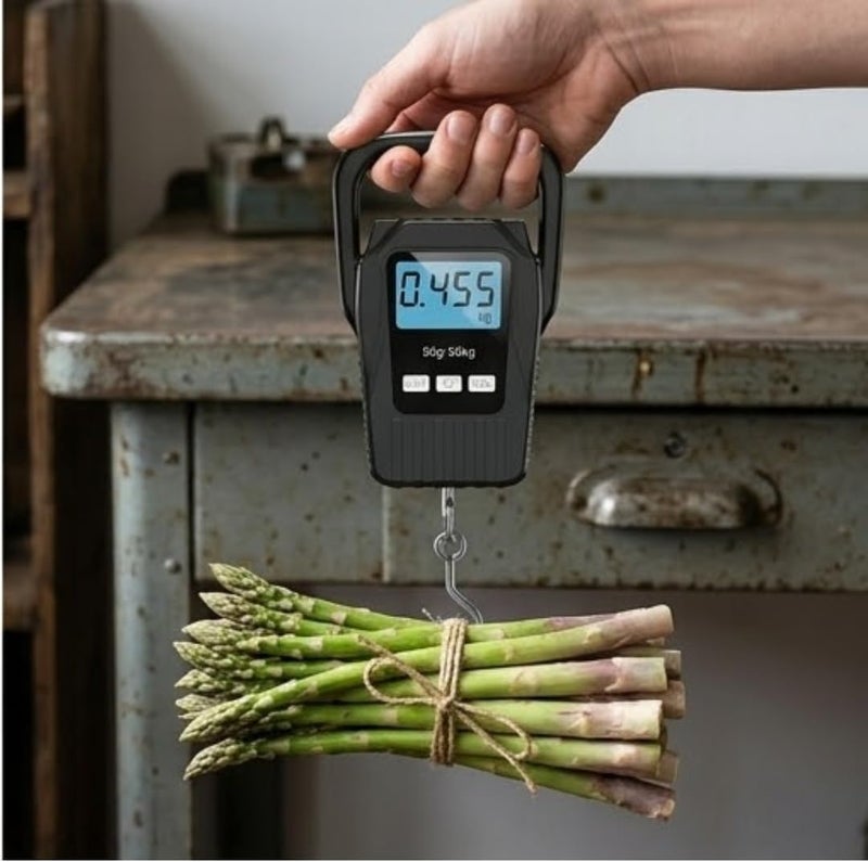Hasanat Essentials Portable Digital Luggage Scale 50kg with Backlit LCD Display - Image 2