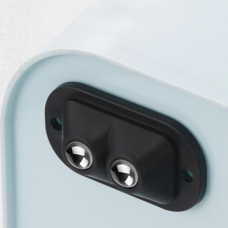 8Pcs Black Swivel Caster Wheels For Storage Boxes Appliances Smooth Silent Movement - Image 5