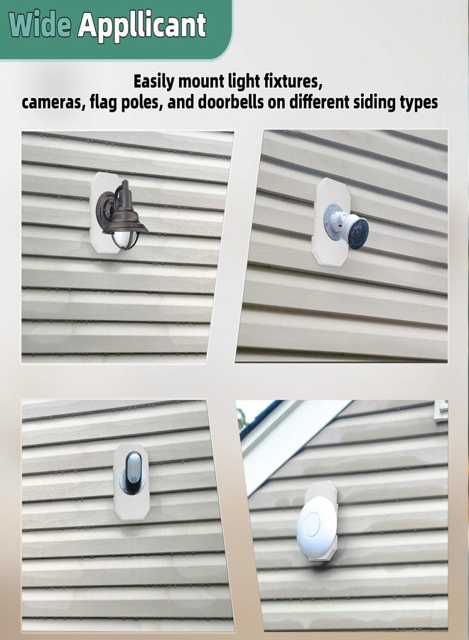MINSN PTY Vinyl Siding Mounting Blocks , Ease of Installation Built-in Electrical Box Outdoor Light Mounting Block, 8141DBL Siding Mounting Plate for 1/2 inch Lap Double and 4 inch Siding, White 1 Pack - Image 5