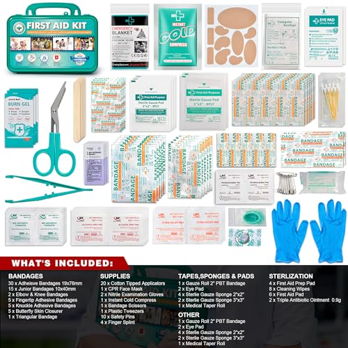 General Medi 150 Pieces Hardcase First Aid Kit - First Aid Box Contains Premium Medical Supplies for Travel, Home, Office, Vehicle, Camping, Workplace & Outdoor - Image 3