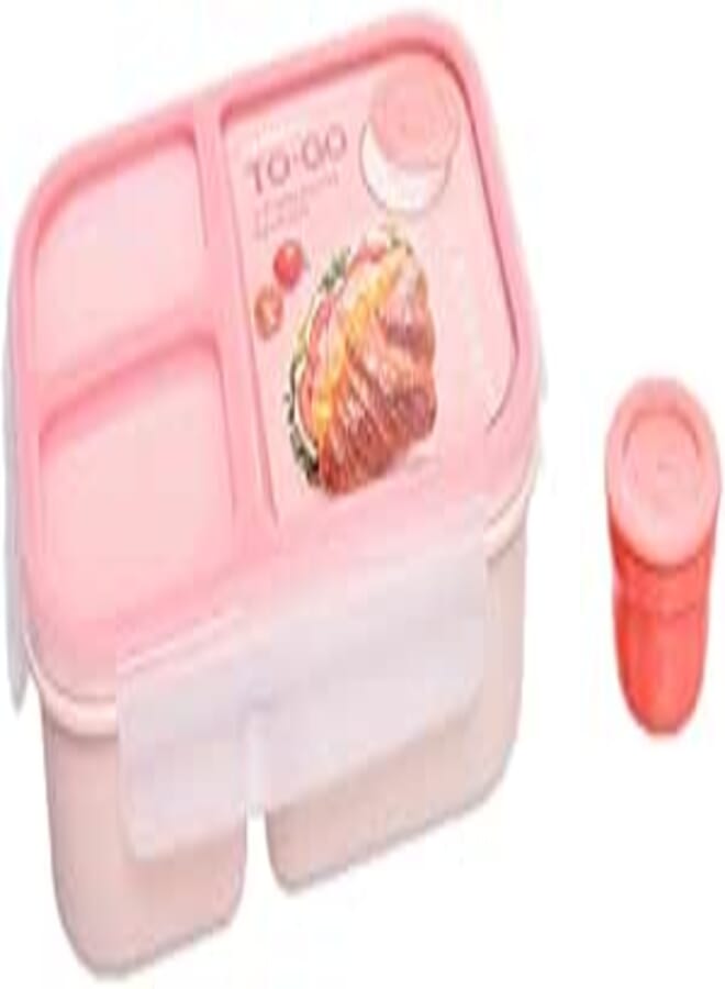 LocknLock divided lunch box 980ML (Pink)