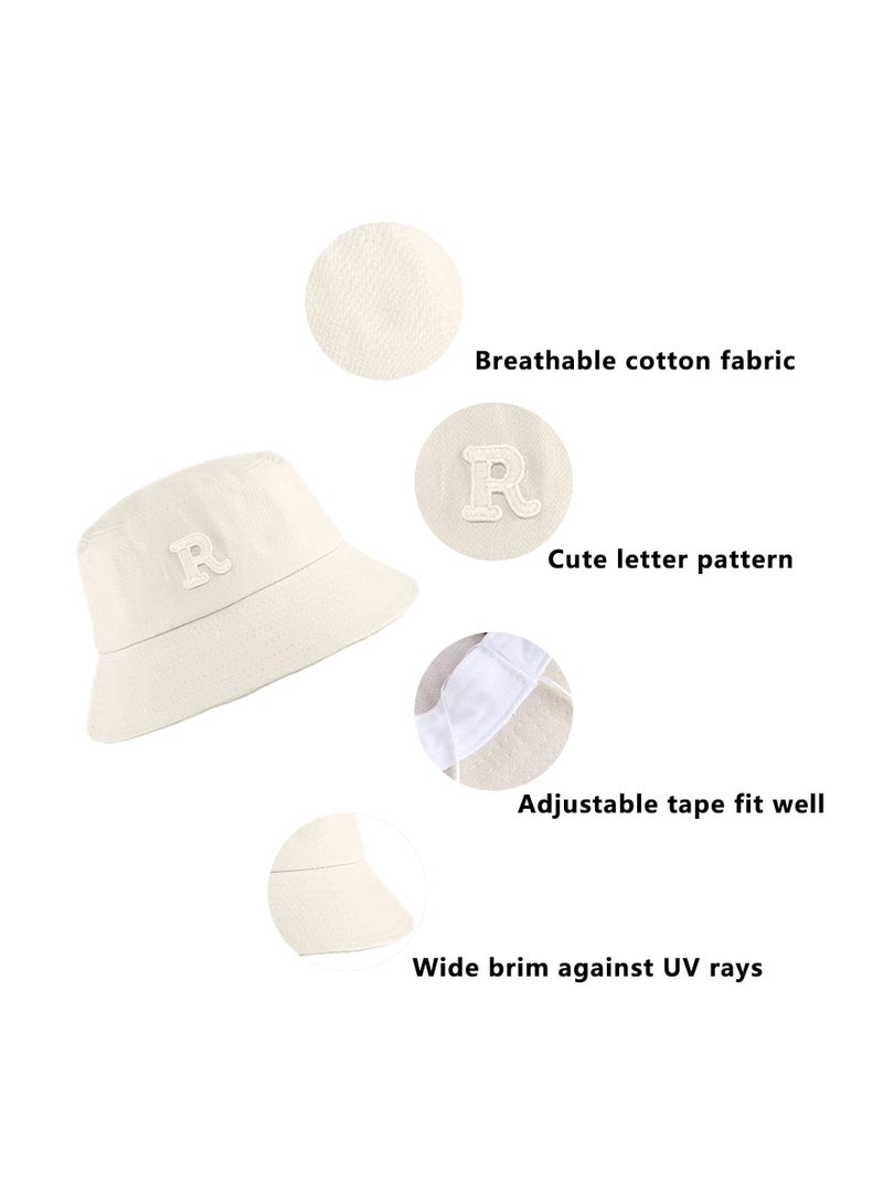 SOLARAE Adjustable Kids' Sun Hat - Creamy White Bucket Cap for Summer Outdoor Fun, UPF 50+ Cotton Sun Protection for Boys and Girls. Perfect for Beach Days! - Image 2