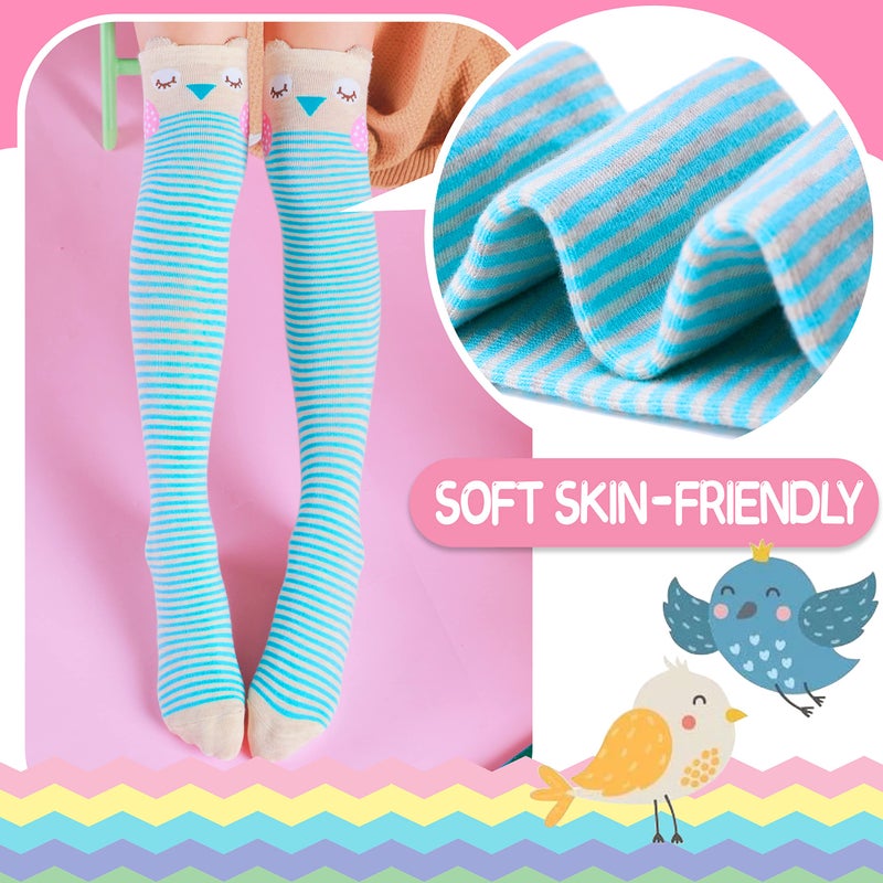 ANTSANG Kids Girls Knee High Socks Long Boot Crazy Silly Fun Gift Cute Tall Animal Socks for Child 6 Pairs Stocking Stuffers Gifts for 10 Year Old Girls Birthday Gifts Ideas(Fun Animal) - Image 2