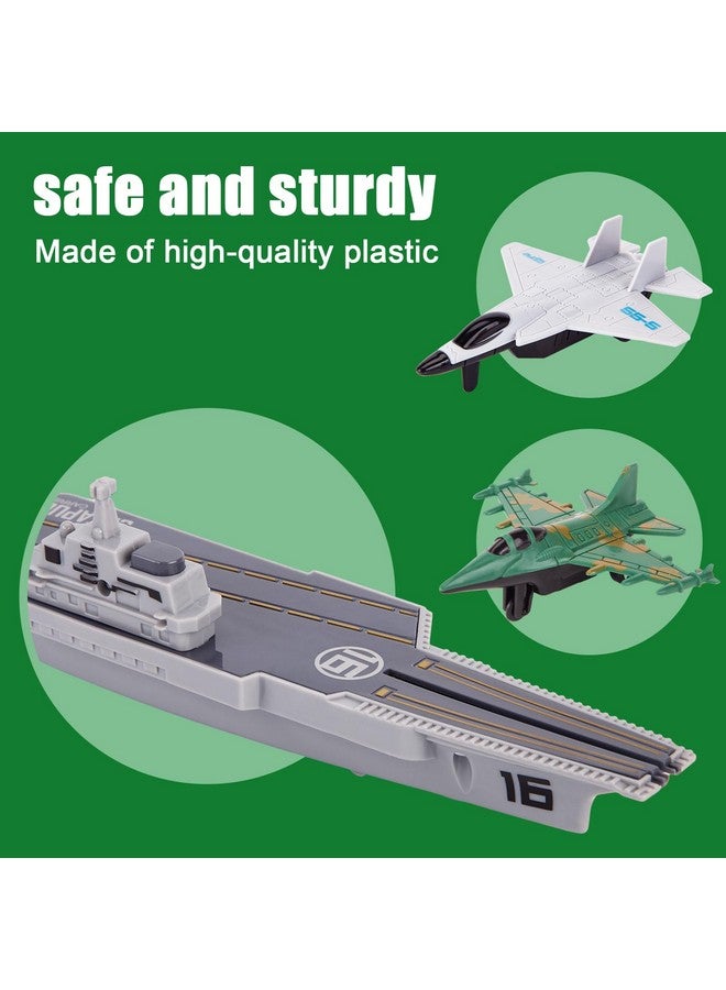 3 otters 27PCS Aircraft Carrier Toy Set, Army Men Military Set Battle Group Plastic Military Toy Aircraft Carrier Warplanes Battleship for Boys Kids Birthday Gift - Image 3