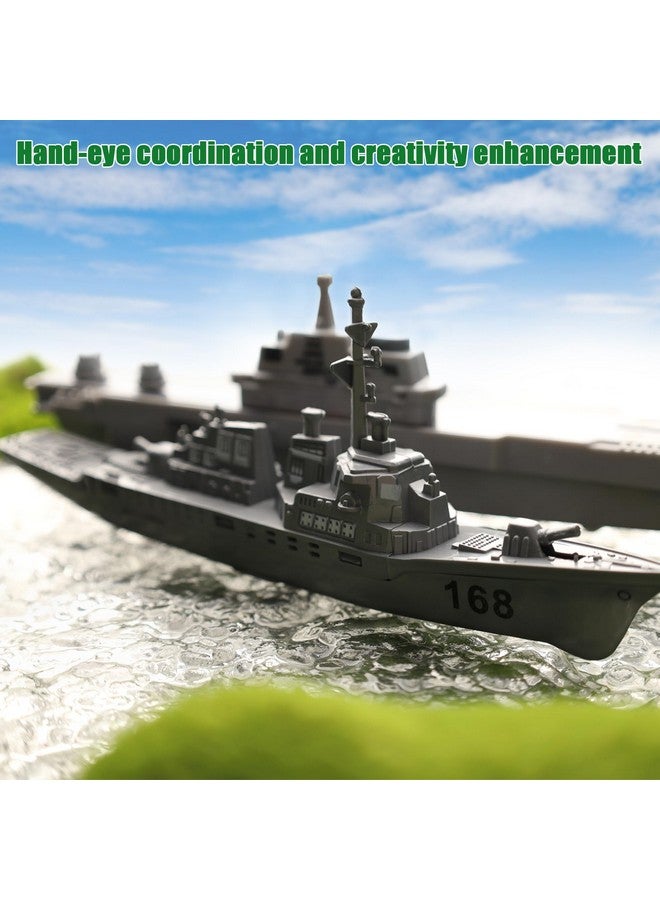 3 otters 27PCS Aircraft Carrier Toy Set, Army Men Military Set Battle Group Plastic Military Toy Aircraft Carrier Warplanes Battleship for Boys Kids Birthday Gift - Image 5