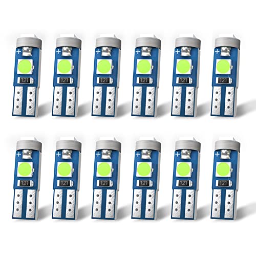 Nanpoku T5 LED Bulbs 74 73 37 2721 LED Bulb for Auto Car Dashboard Dash Instrument Panel Gauge Cluster Indicator Lights Lamp(Ice Blue) - Image 1