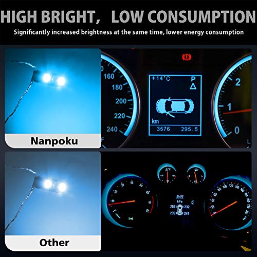 Nanpoku T5 LED Bulbs 74 73 37 2721 LED Bulb for Auto Car Dashboard Dash Instrument Panel Gauge Cluster Indicator Lights Lamp(Ice Blue) - Image 5