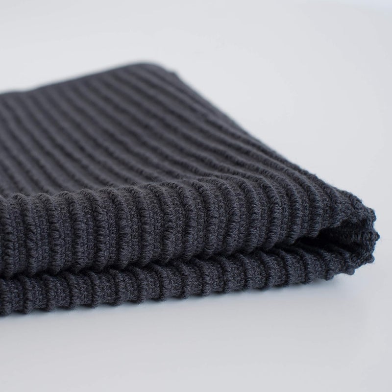 Now Designs Ripple Kitchen Dishcloth, Set of 4, Black - Image 2