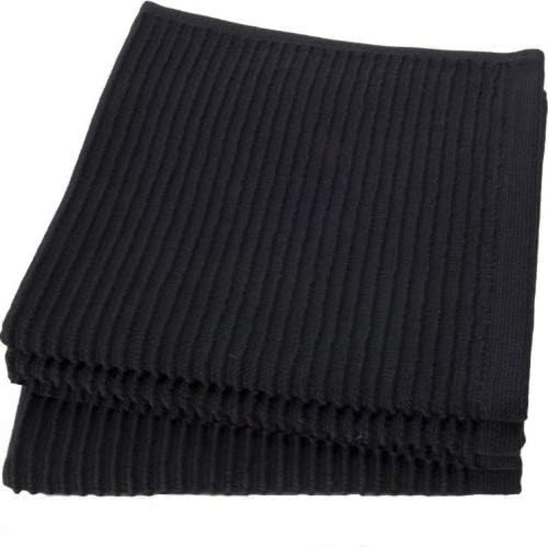 Now Designs Ripple Kitchen Dishcloth, Set of 4, Black - Image 1