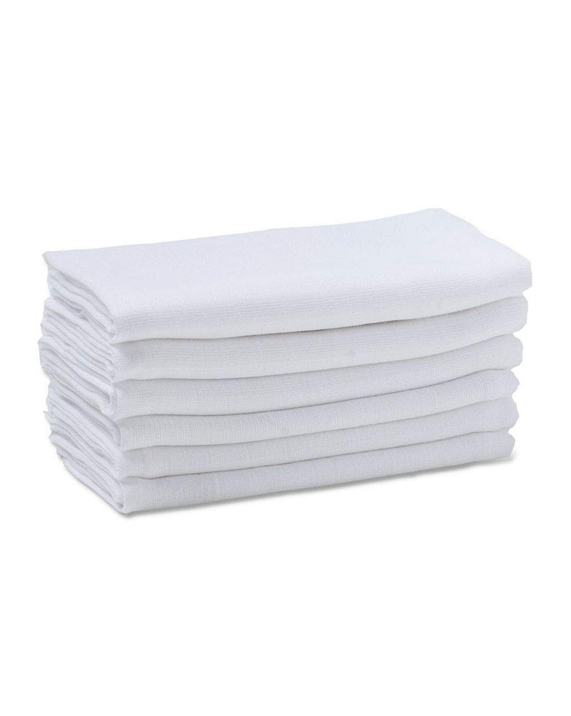 ans Unisex Baby Nappy Cloth Set of White Soft Pure Cotton and Highly Absorbent (70x70 cms) (6 Pc Nappy White) Super Soft Skin Friendly hygienic and Non Toxic - Image 5