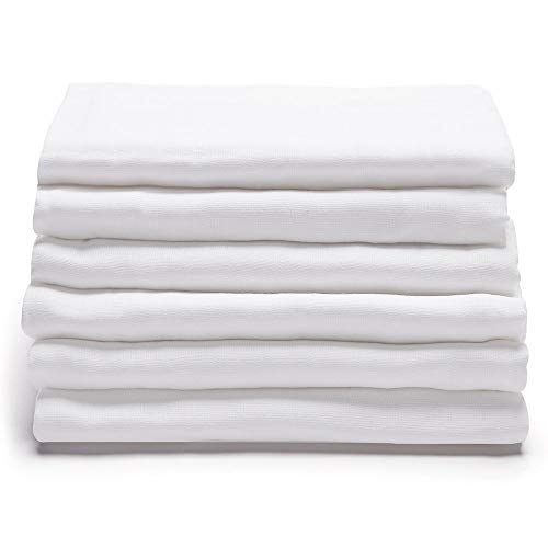 ans Unisex Baby Nappy Cloth Set of White Soft Pure Cotton and Highly Absorbent (70x70 cms) (6 Pc Nappy White) Super Soft Skin Friendly hygienic and Non Toxic - Image 4