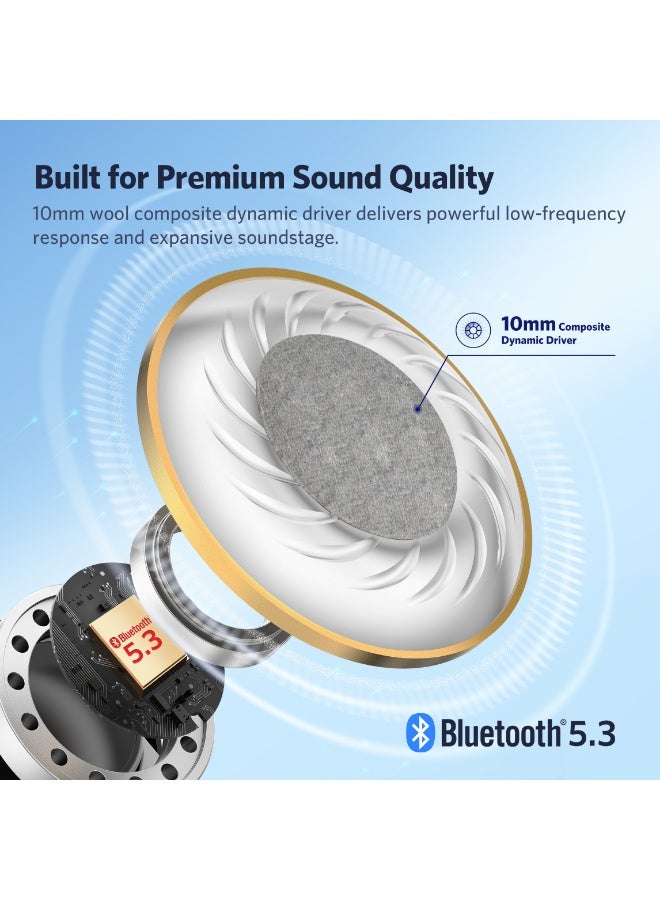 إيرفن سماعات EarFun Air 2 اللاسلكية، سماعات أذن بلوتوث بدعم ترميز LDAC، صوت Hi-Res، 4 ميكروفونات، شحن لاسلكي، سماعات TWS، EQ مخصص - Image 3