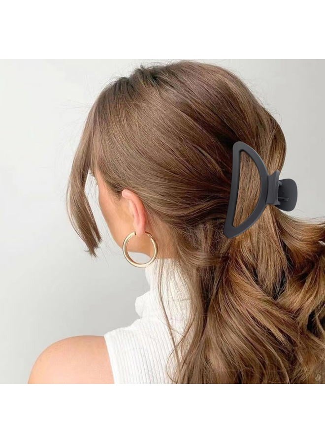 Canitor Hair Clips Set: 4 Neutral Matte Claw Clips for Thin, Medium and Thick Hair - Semicircle Cute Small Design for Women - Image 4