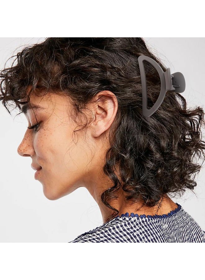 Canitor Hair Clips Set: 4 Neutral Matte Claw Clips for Thin, Medium and Thick Hair - Semicircle Cute Small Design for Women - Image 5