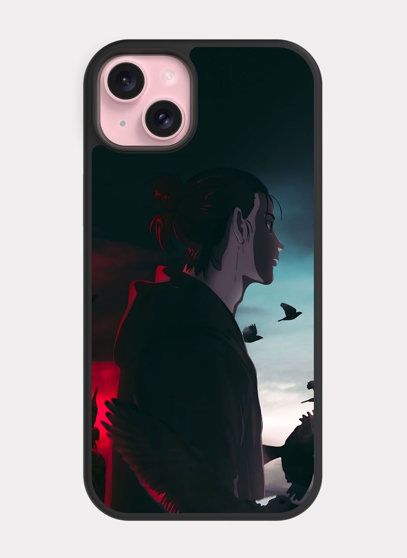 بكسلات كفر ايفون 15 بلس هجوم العمالقة ايرين احمر - Image 1