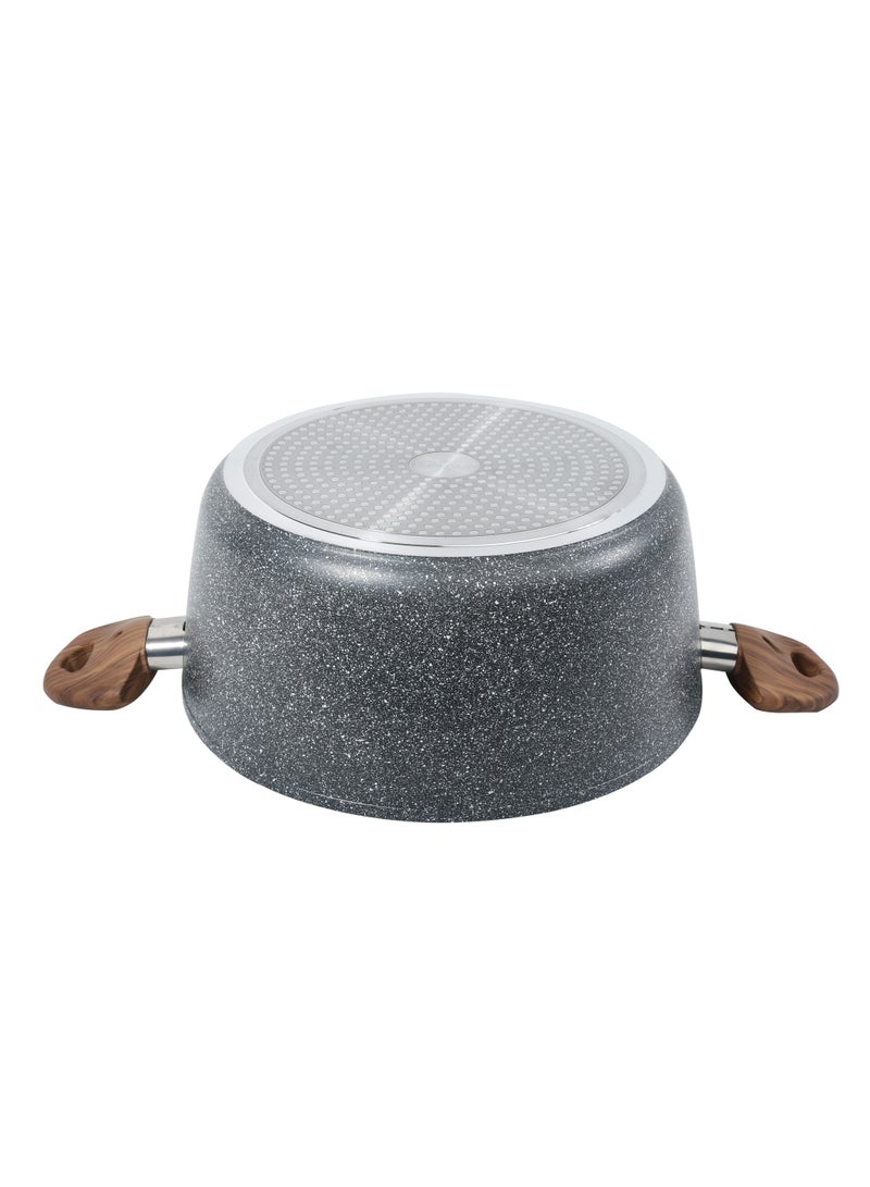 Homeway 28cm Forged Marble Casserole with Lid – Durable, Non-Stick Cookware for Everyday Cooking - Image 3