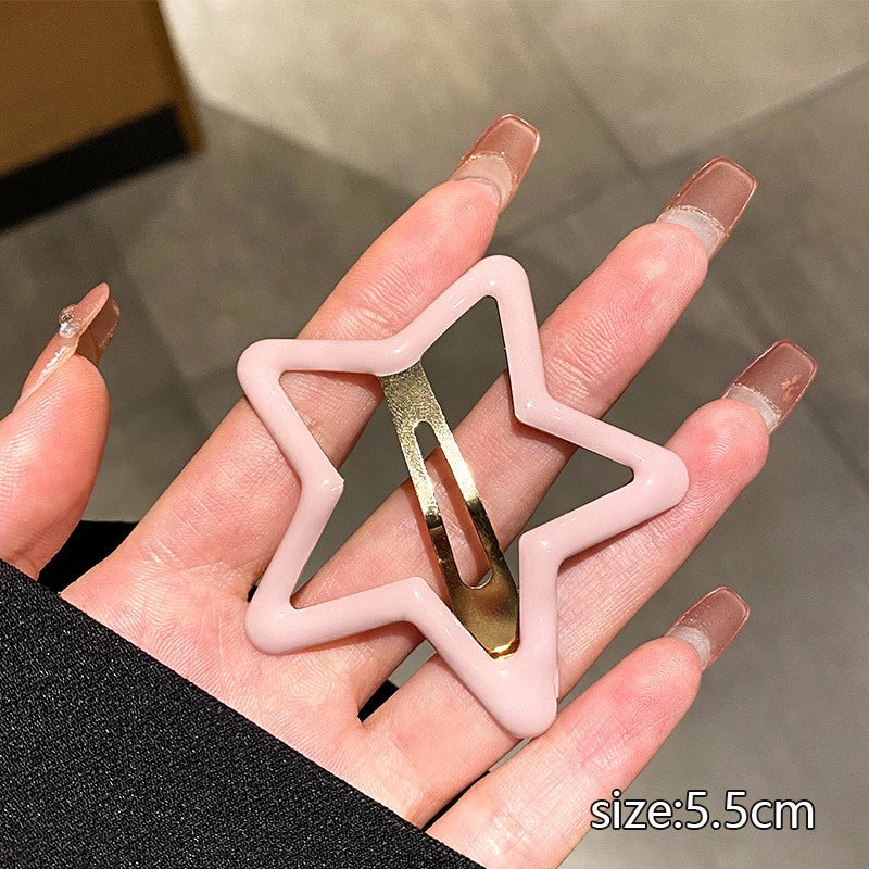 Alloy Hair Accessories Star Five-Pointed Star Color Bb Clip Broken Hairpin Bangs Clip Simple Side Clip Headdress Hairpin - Image 1