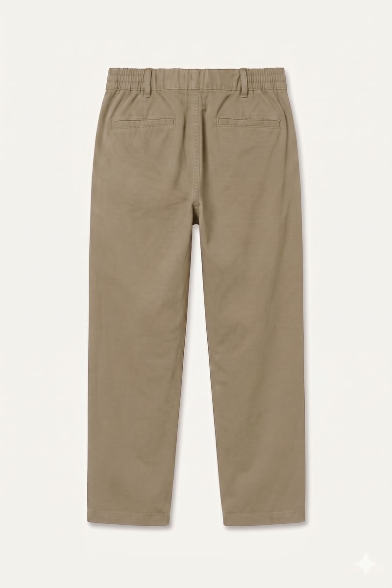 DeFacto Beige Man Tapered Fit Beige Trousers Casual - Image 2