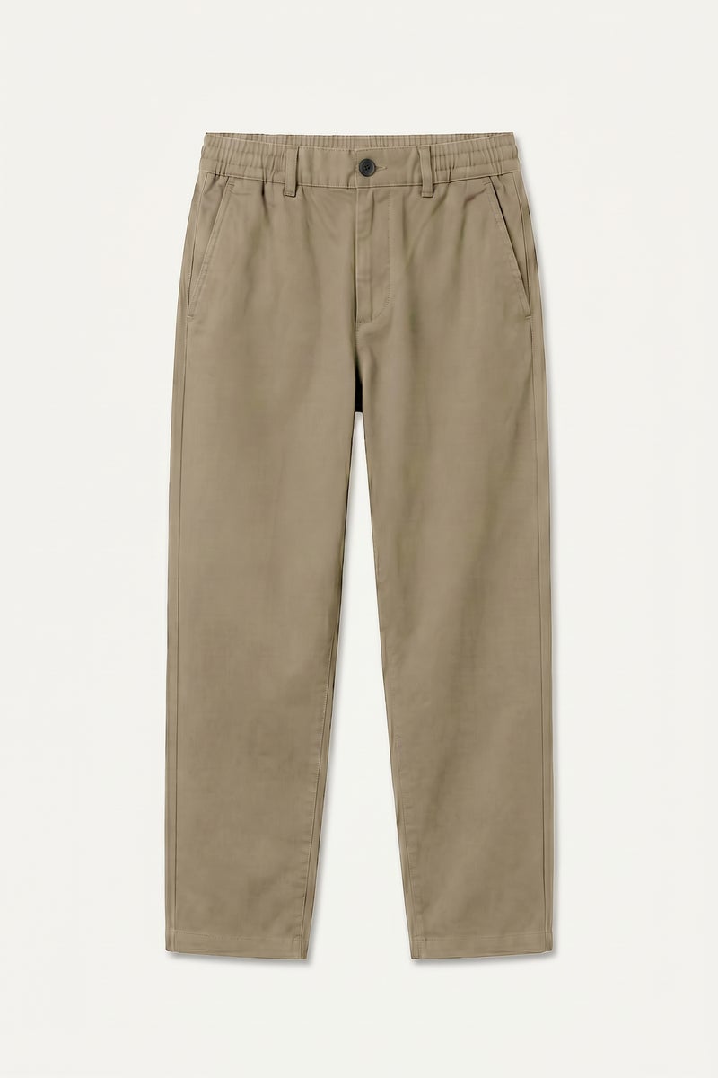 DeFacto Beige Man Tapered Fit Beige Trousers Casual - Image 1