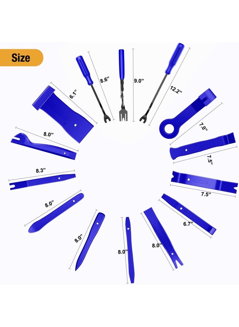 SOLARAE Car Trim Tool Kit, 248-Pcs Auto Clip Body Panel Tools Set for Automotive Interior Trim & Repair, Assorted Sizes Cable Fastener Terminal Tool - Image 4