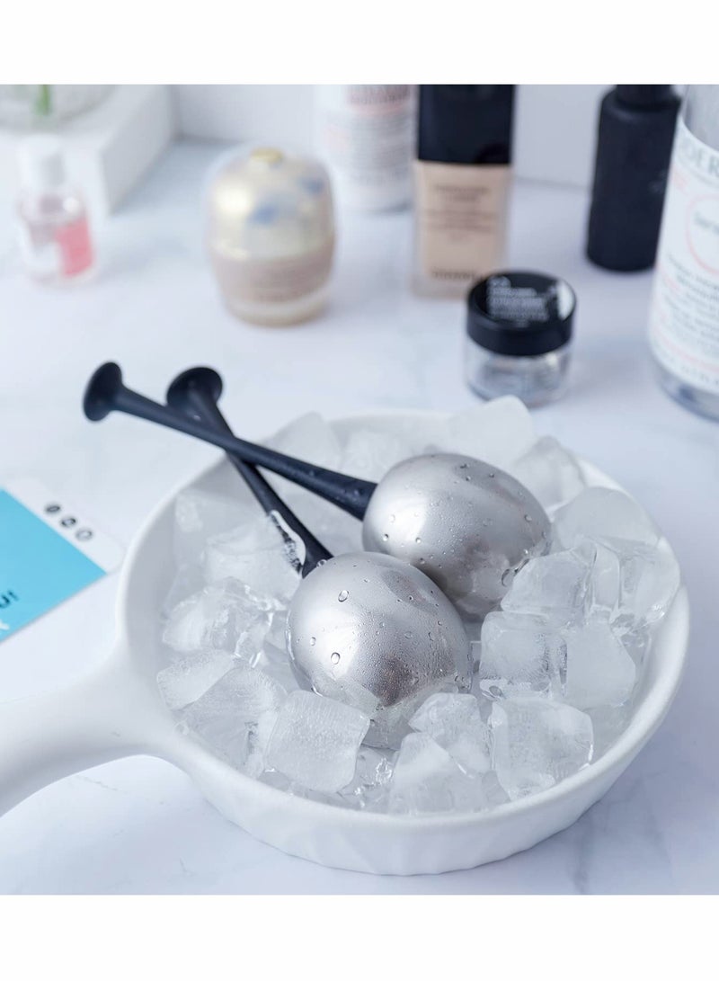 Excefore Facial Roller, Ice Globes For Facials, Face Massager Stainless Steel Ice Roller for Daily Beauty Routines - Image 5