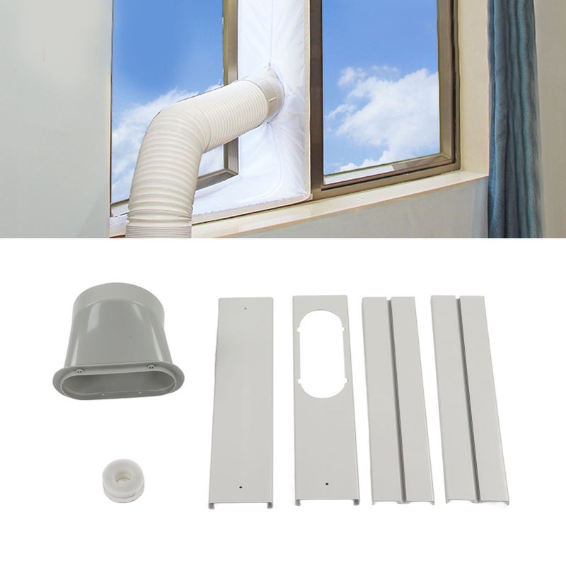 Portable Air Conditioner Window Kit: Durable PVC Material, No Gap Design, Universal Adapter - Stable Performance AC Window Baffle for Home Office Sliding Door Use - Image 2