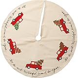 Primitives by Kathy Primitives by Kathy Primitives By Kathy 36 Inches Diameter Cotton Tree Skirt Truck Decorative Ornaments  - Image 1