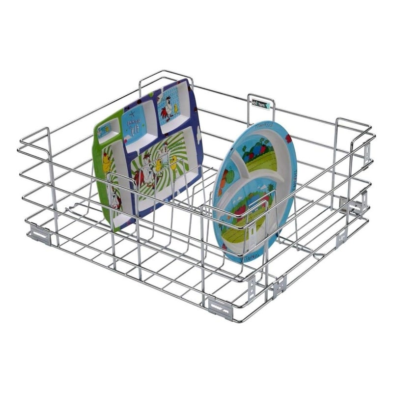 KEEPWELL Stainless Steel Plate Kitchen Basket Kitchen Trolley Modular Basket THALI Basket Kitchen Basket Tray Rack 21 X 20 X 8 inch Eco Series - Image 5
