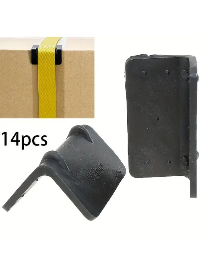 14 قطعة من شرائط حماية الزاوية السوداء على شكل L، واقيات حواف بلاستيكية متينة - Image 1