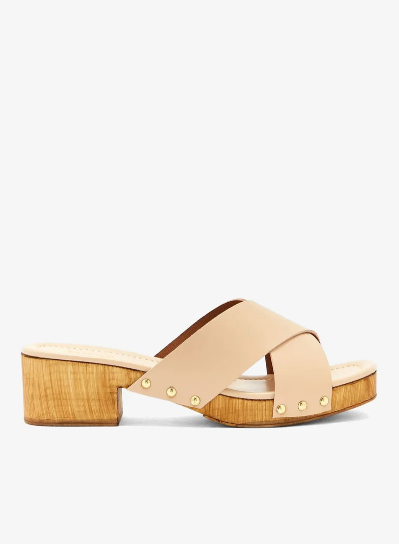 ديون لندن صندل بكعب منخفض وسيورمتعددة