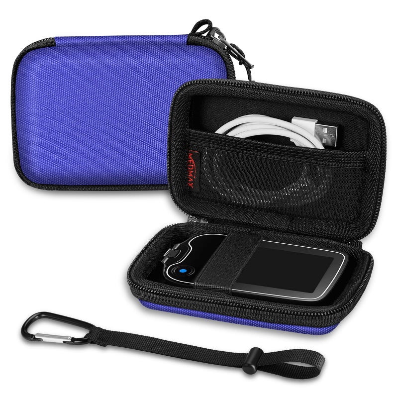Hard Shell Protective Case for Freestyle Libre 3 2 Libre Reader Lightweight Shockproof Diabetic Storage Carrying Case with Clip and Handle Blue