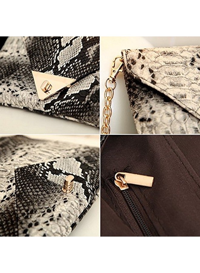 AISI Mily Women'S Clutch Bag Messenger Shoulder Handbag Tote Bag Pursesnakeskin Clutch Envelope - Image 4