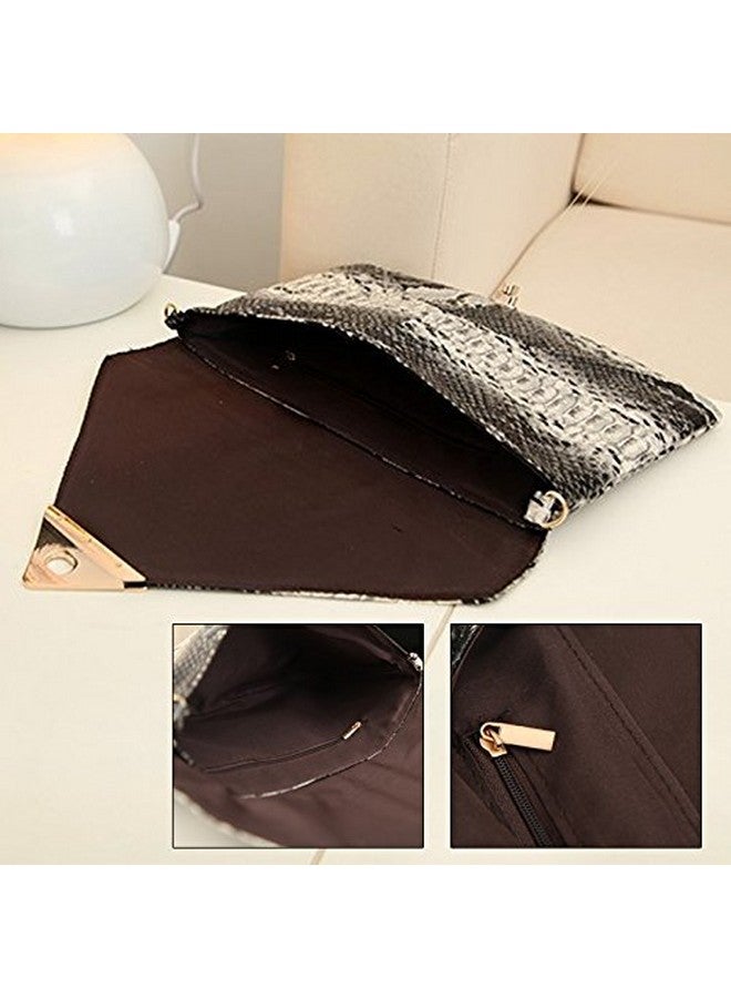 AISI Mily Women'S Clutch Bag Messenger Shoulder Handbag Tote Bag Pursesnakeskin Clutch Envelope - Image 3