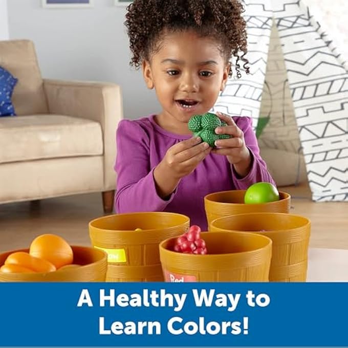 COLOR SORTING PLAY FOOD SET,42 PCS LEARNING TOYS FOR BOYS & GIRLS, CUTTING FOOD TOY, KITCHEN ACCESSORIES FOR KIDS, TODDLER SORTING /FINE MOTOR SKILLS TOY, DAYCARE/PRESCHOOL EDUCATIONAL TOYS - Image 4