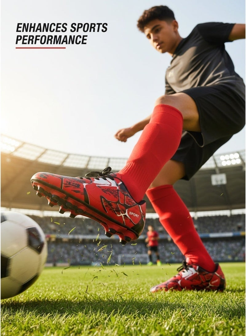 Men's And Women's Soccer Shoes Cleats Professional IC/IN Low-Top Athletic Turf Football Shoes Outdoor/Indoor Professional Futsal Football Training Sneakers For Unisex - Image 4