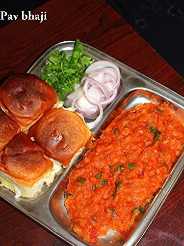 AVIROM Set of 3 Pieces Heavy Duty Stainless Steel 3 in 1 Pav Bhaji Dinner Plate Three Compartment Dinner Plate - Image 4