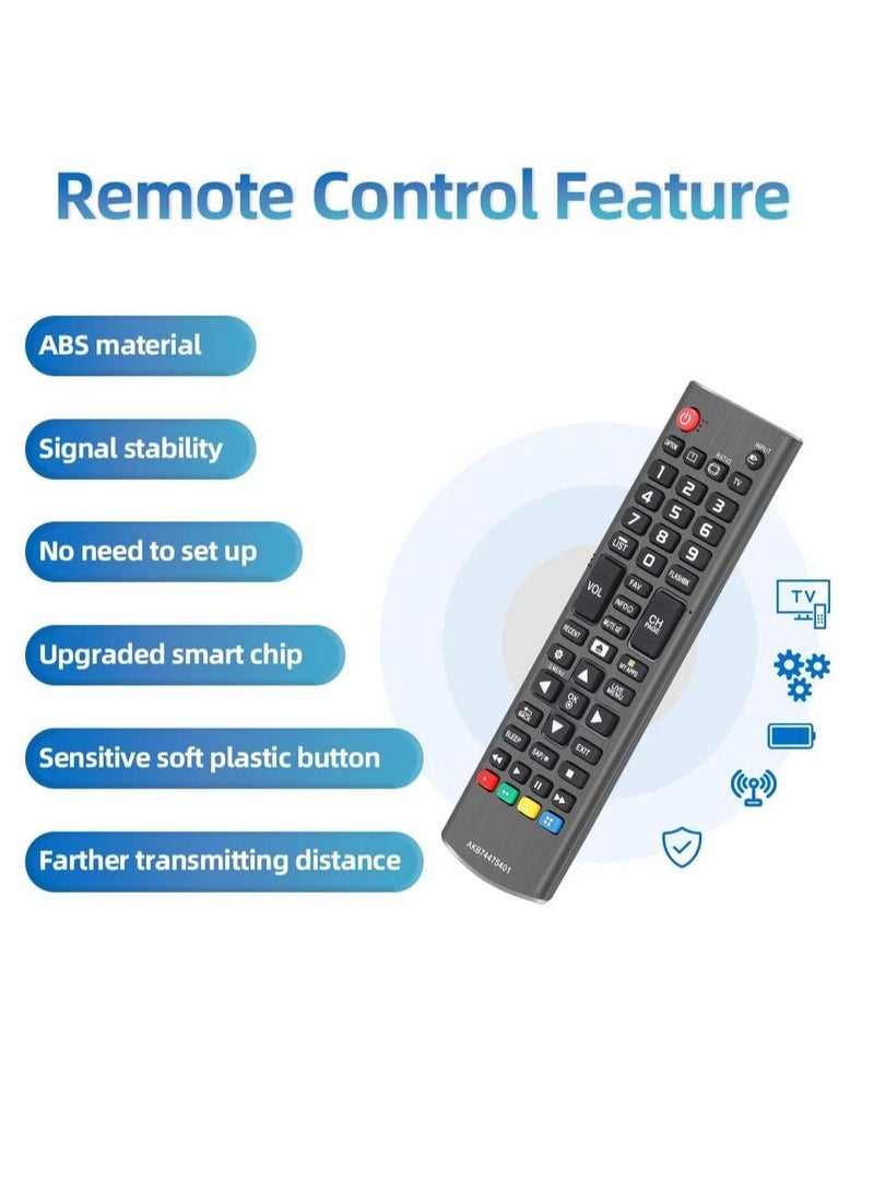 AKB74475401 Remote Control Compatible Replacement for LG TV 43LF5900 43UF6400 43UF6430 43UF6800 43UF6900 43UF7590 43UF7600 49LF5900 49UF6400 49UF6430 49UF6490 49UF6800 49UF6900 49UF759 - Image 4