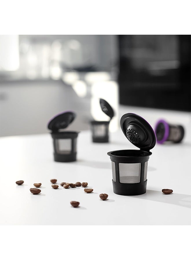 Peachjoy 4 Black Reusable K Cups for Keurig Coffee Makers - BPA Free Universal Fit Refillable Kcups Coffee Filters for 1.0 and 2.0 Keurig Brewers - Image 5