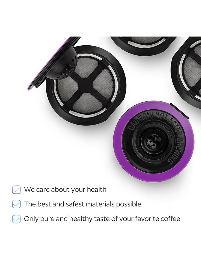 Peachjoy 4 Black Reusable K Cups for Keurig Coffee Makers - BPA Free Universal Fit Refillable Kcups Coffee Filters for 1.0 and 2.0 Keurig Brewers - Image 4