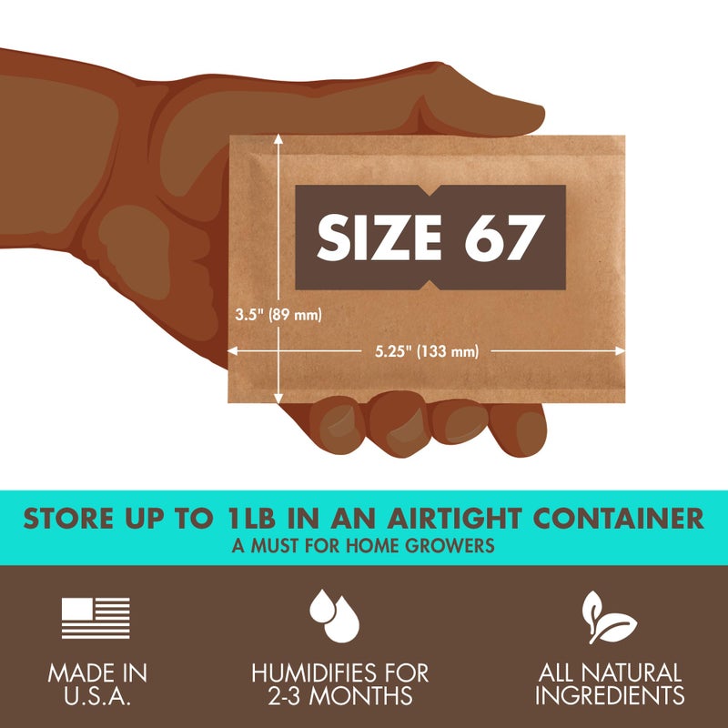 Boveda 58% Two-Way Humidity Control Packs For Storing 1 lb â€“ Size 67 â€“ 4 Pack â€“ Moisture Absorbers for Storage Containers â€“ Humidifier Packs â€“ Hydration Packets in Resealable Bag - Image 3