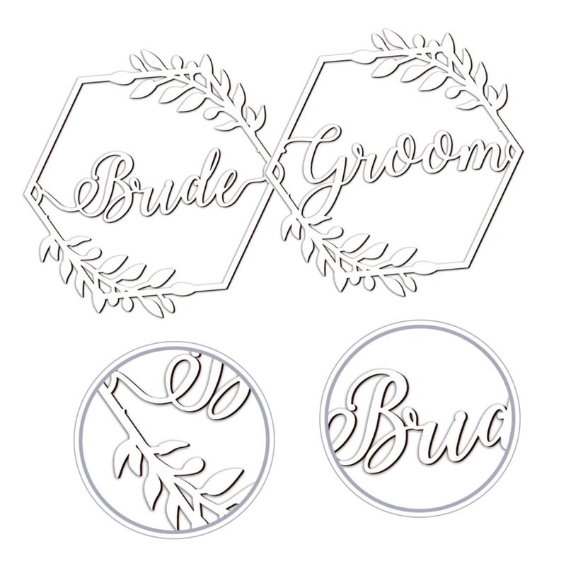 Wedding Chair Decorations White 31 2X30CM Bride Announcement Sign Set - Image 3
